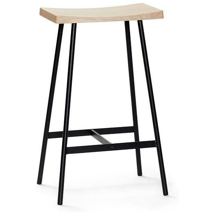 Andersen Furniture Hc2 Tabouret de Bar Chêne, Structure en Acier, H 65 cm