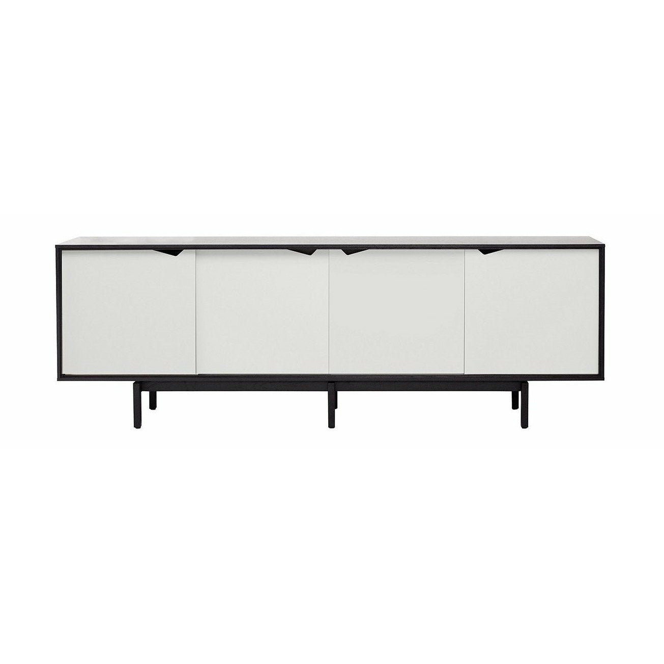 Andersen Furniture S1 Aparador preto, gavetas brancas, 200 cm