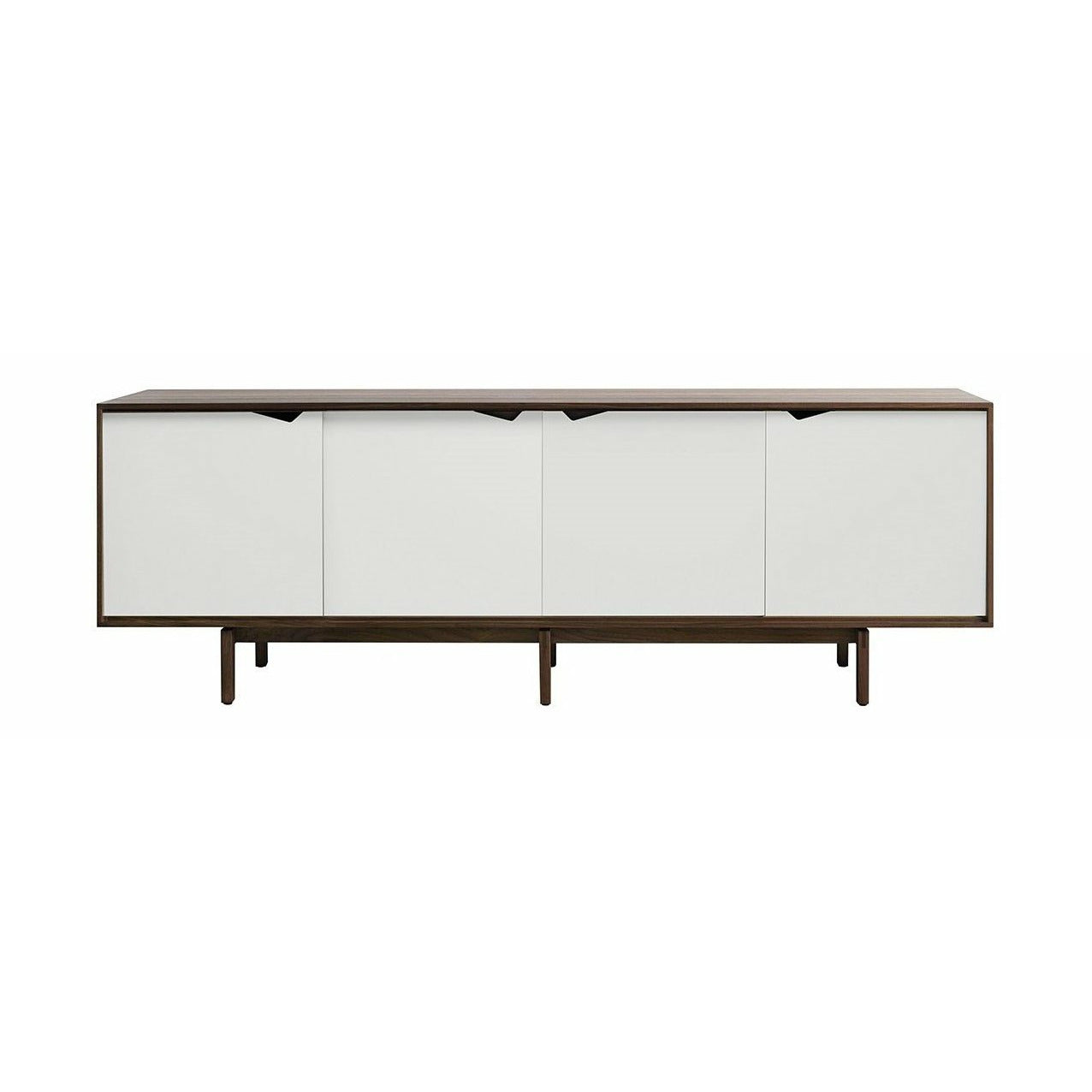 Andersen Möbel S1 Sideboard Walnuss, weiße Schubladen, 200 cm