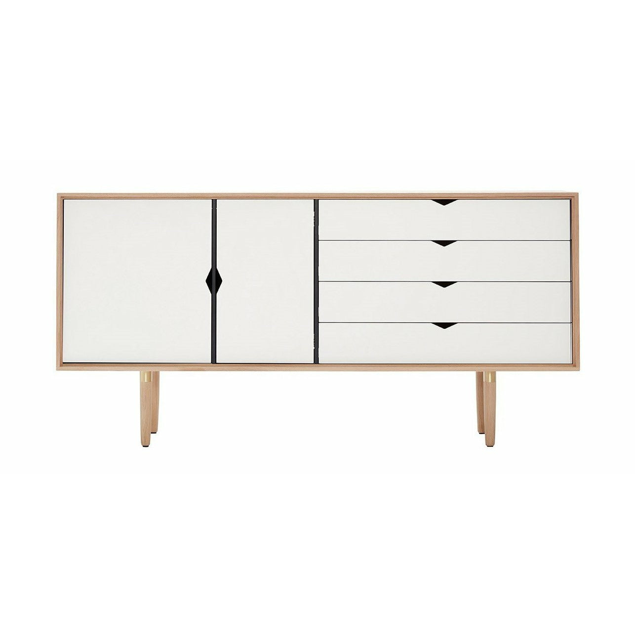 Andersen Möbel S6 Sideboard Seifen Eiche, weiße Front