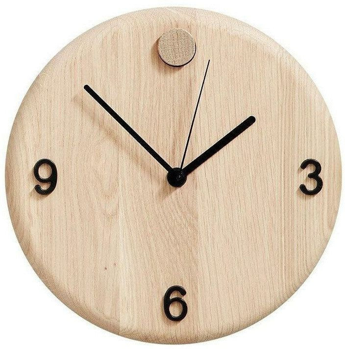 Muebles Andersen Madera de madera Reloj, roble, Ø22cm