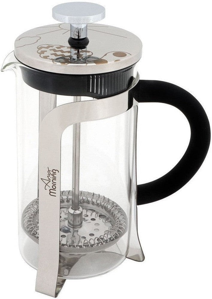 Jeder Morgen FY450 French Press Kaffeebereiter, 600 ml, Silber