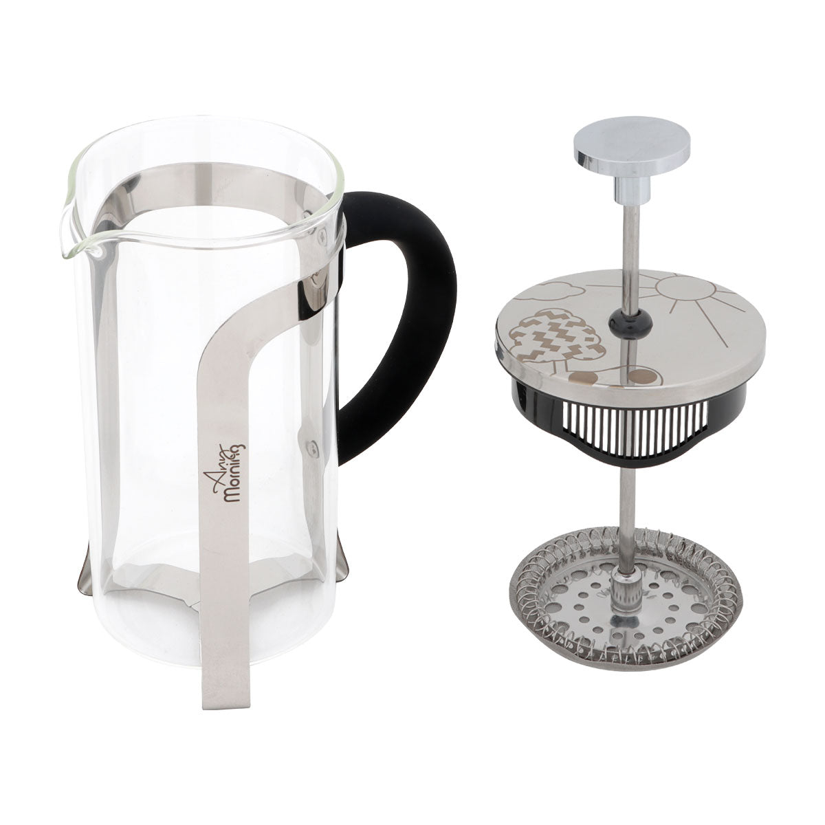 [product_category]-Any Morning FY450 French Press Kaffeebereiter, 600 Ml, Silber-Byzantium Nemesis-ANY8681126433440-6