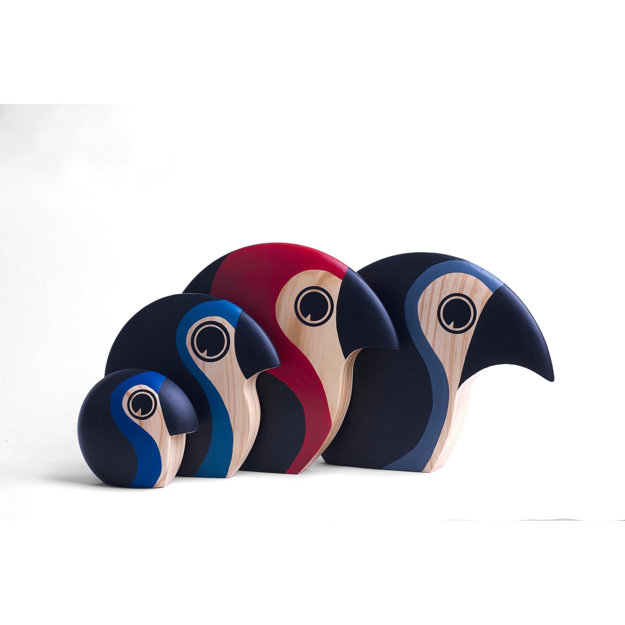 Architektenmade Hans Bølling Discus Bird 10 cm, blau