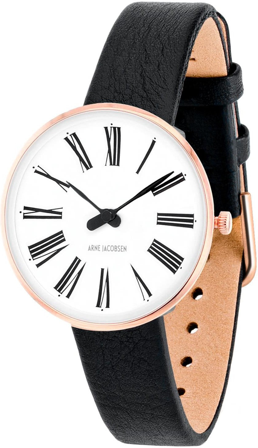 Arne Jacobsen Roman Watch ø30, Rosé/Black