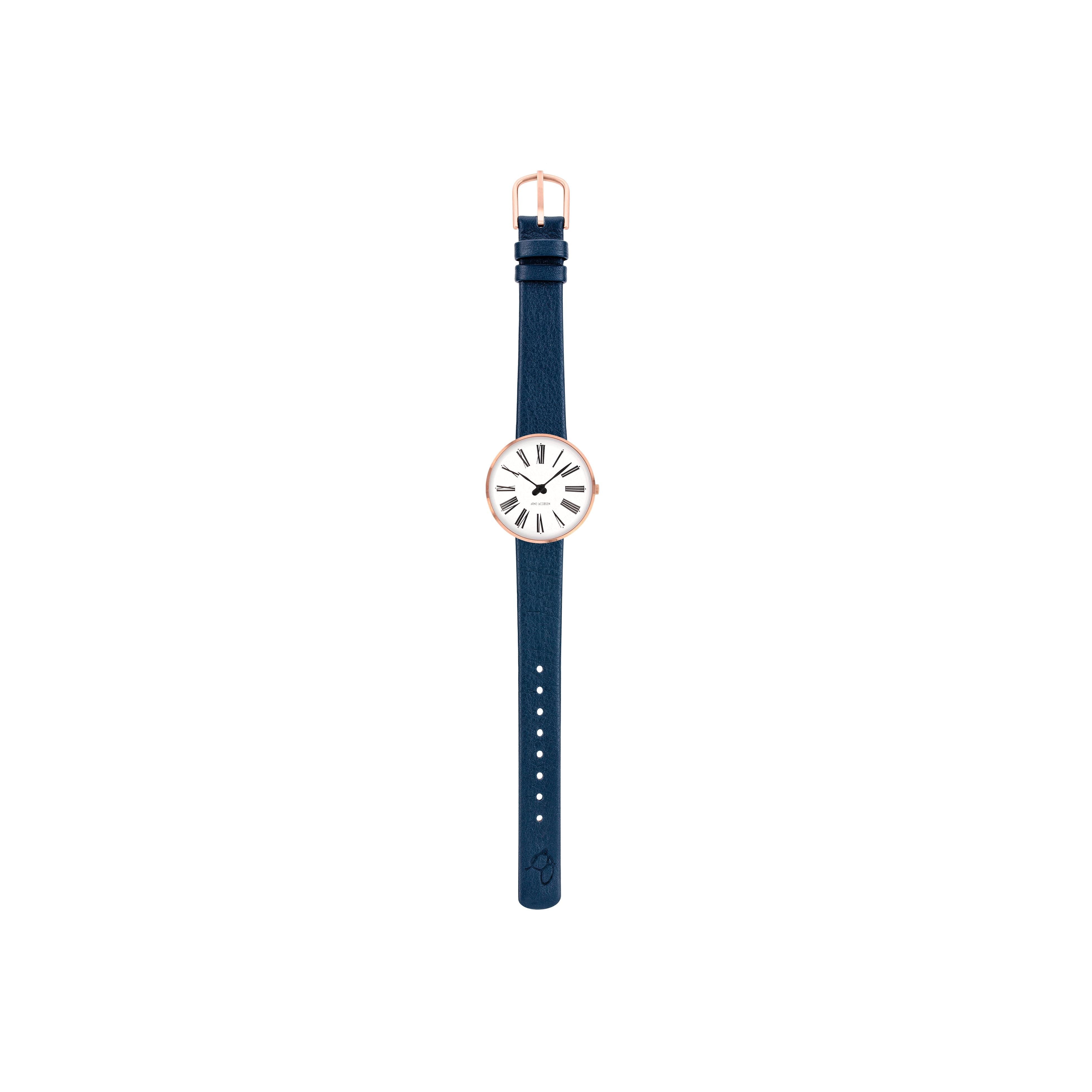 [product_category]-Arne Jacobsen Roman Watch ø30, Rosé/Blue-Arne Jacobsen Watches-5712799018092-3953315bl / 53315-1404rp-ARN-2