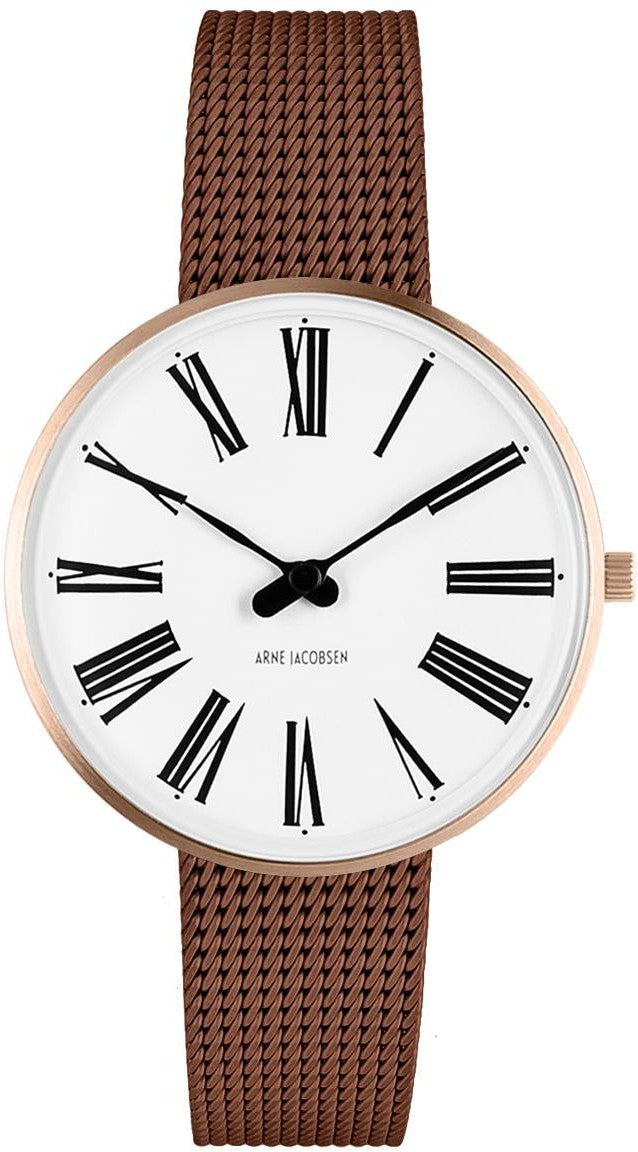 Arne Jacobsen Roman Watch Ø34, Rosé/Kupfergitter