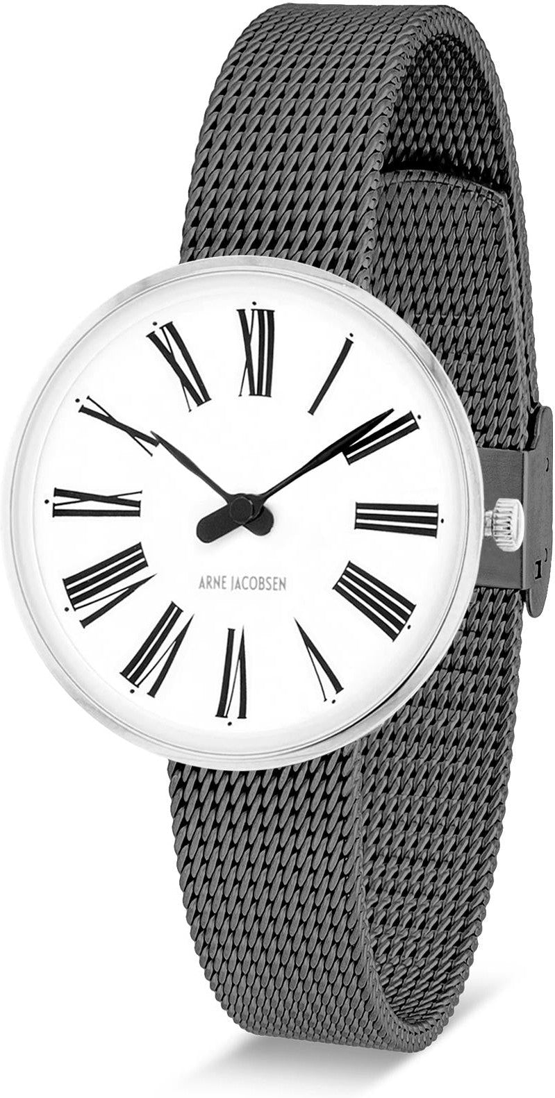 Arne Jacobsen Wristwatch romain Ø30, mailles gris