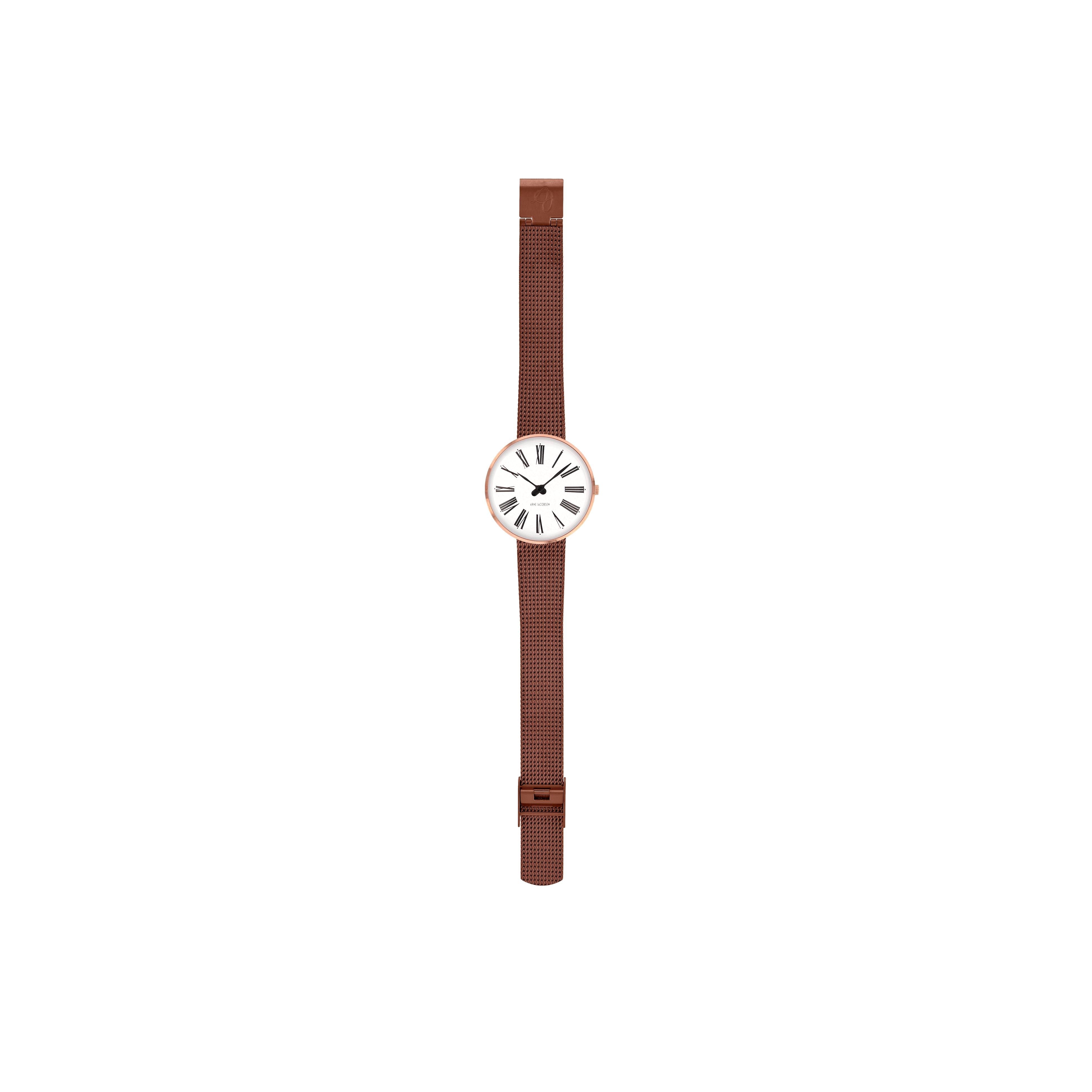 [product_category]-Arne Jacobsen Roman Wristwatch ø30, Rosé/ Copper Mesh-Arne Jacobsen Watches-5712799018139-3953315mku / 53315-1413-ARN-2