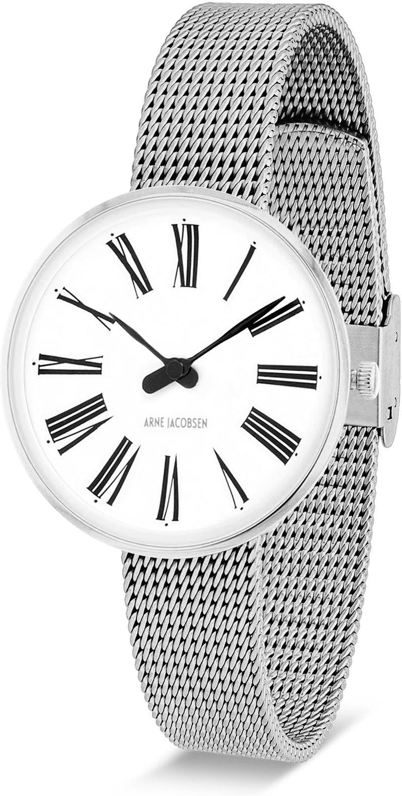 Arne Jacobsen Wristwatch Roman Ø30, mailles en argent