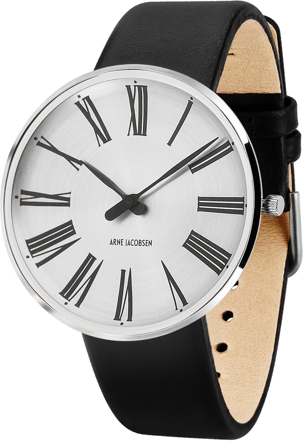 Arne Jacobsen Römische Armbanduhr Ø40, Sunray /Schwarz