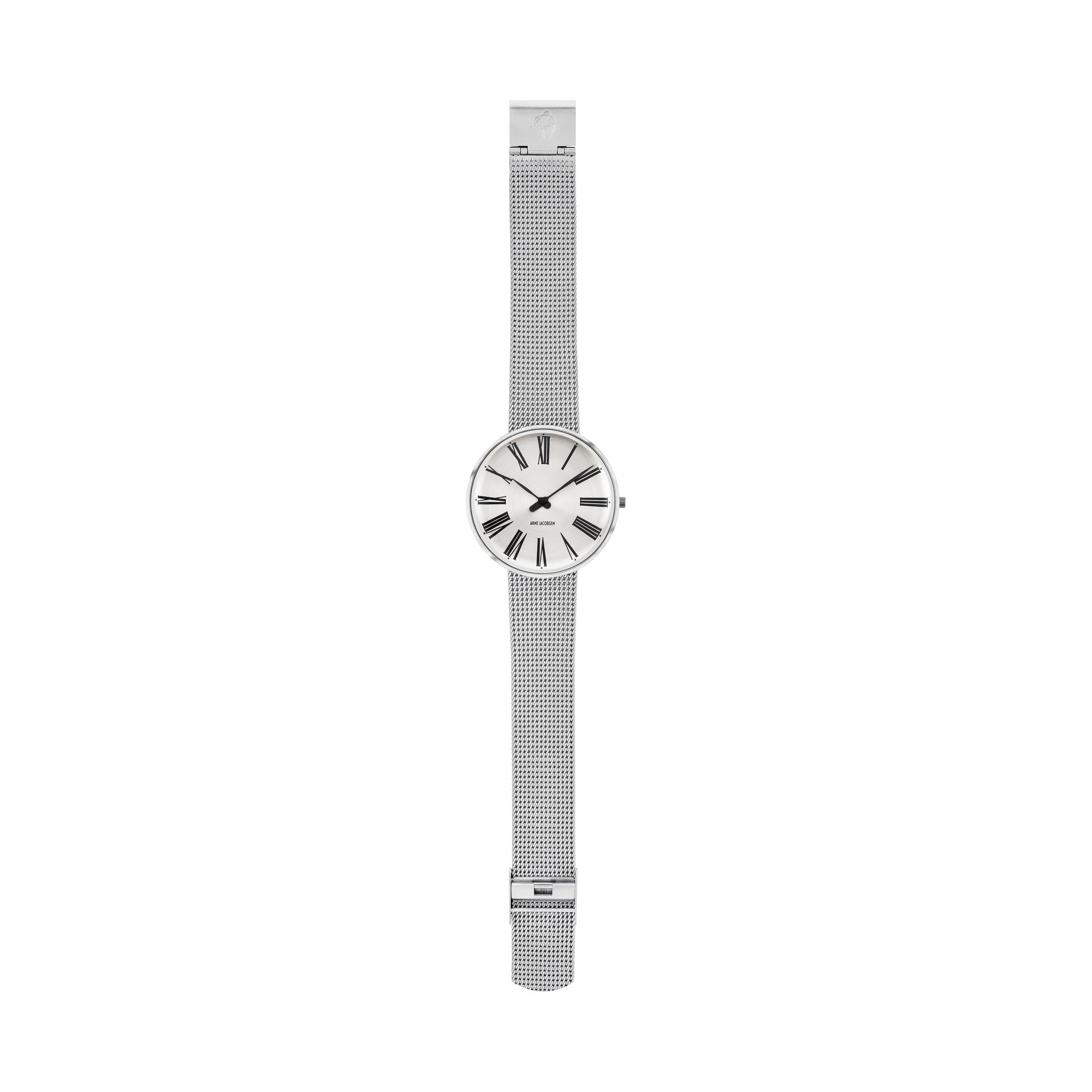 [product_category]-Arne Jacobsen Roman Wristwatch ø40, Sunray/Silver Mesh-Arne Jacobsen Watches-5712799007300-3953310ms / 53310-2008-ARN-3