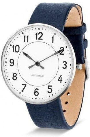 Arne Jacobsen Station Wristwatch Blue, Ø40