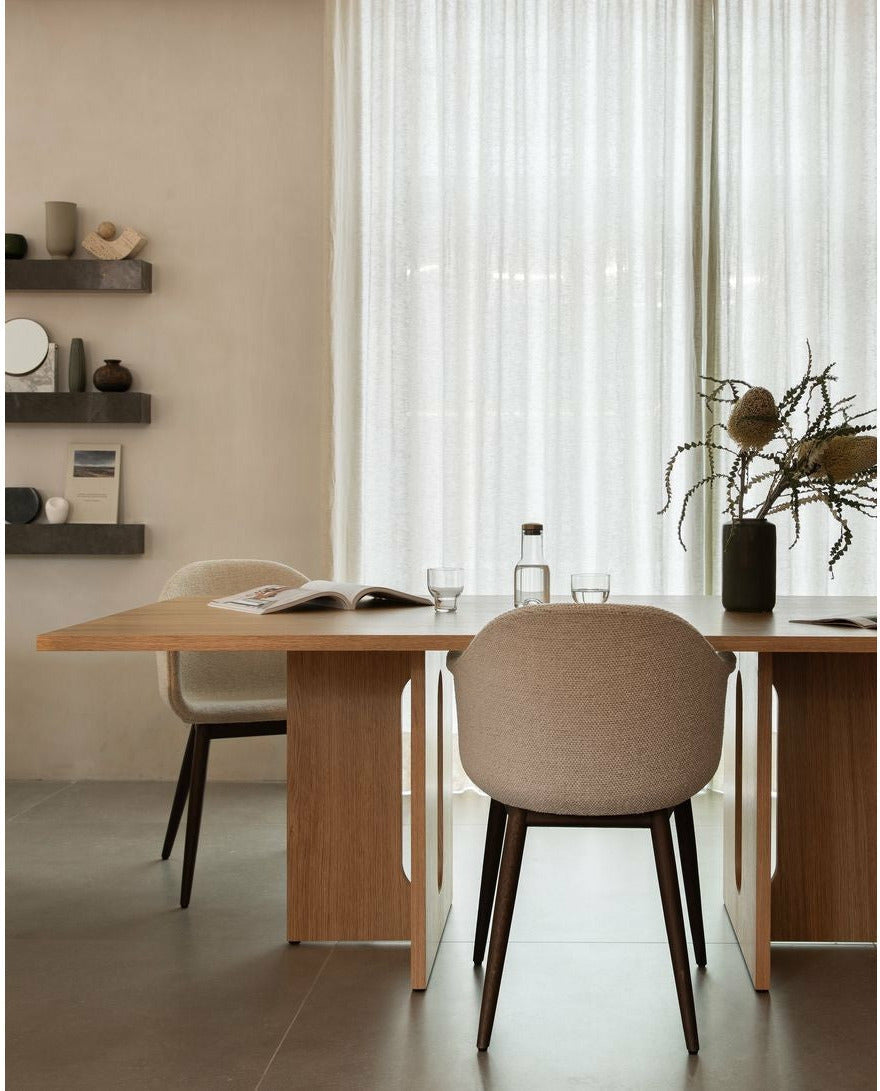 Audo Copenhagen Harbour Dining Dark Stained Oak, Burned Red