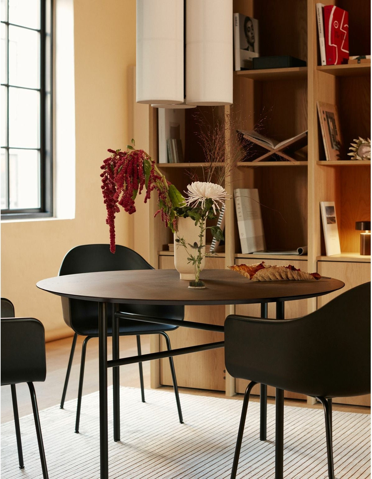 Audo Copenhagen Harbour Dining Dark Stained Oak, Burned Red