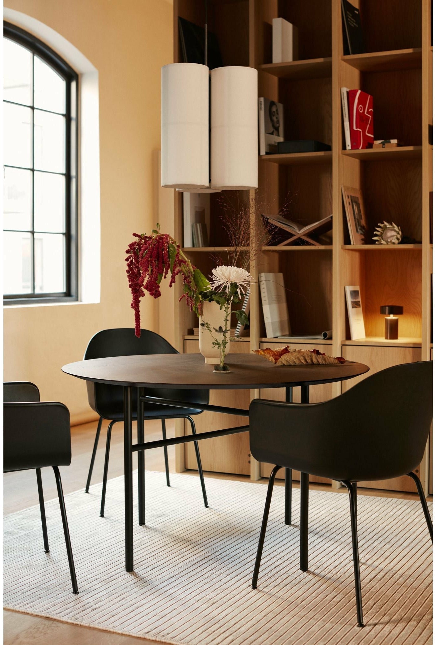 Audo Copenhagen Harbour Dining Dark Stained Oak, Burned Red