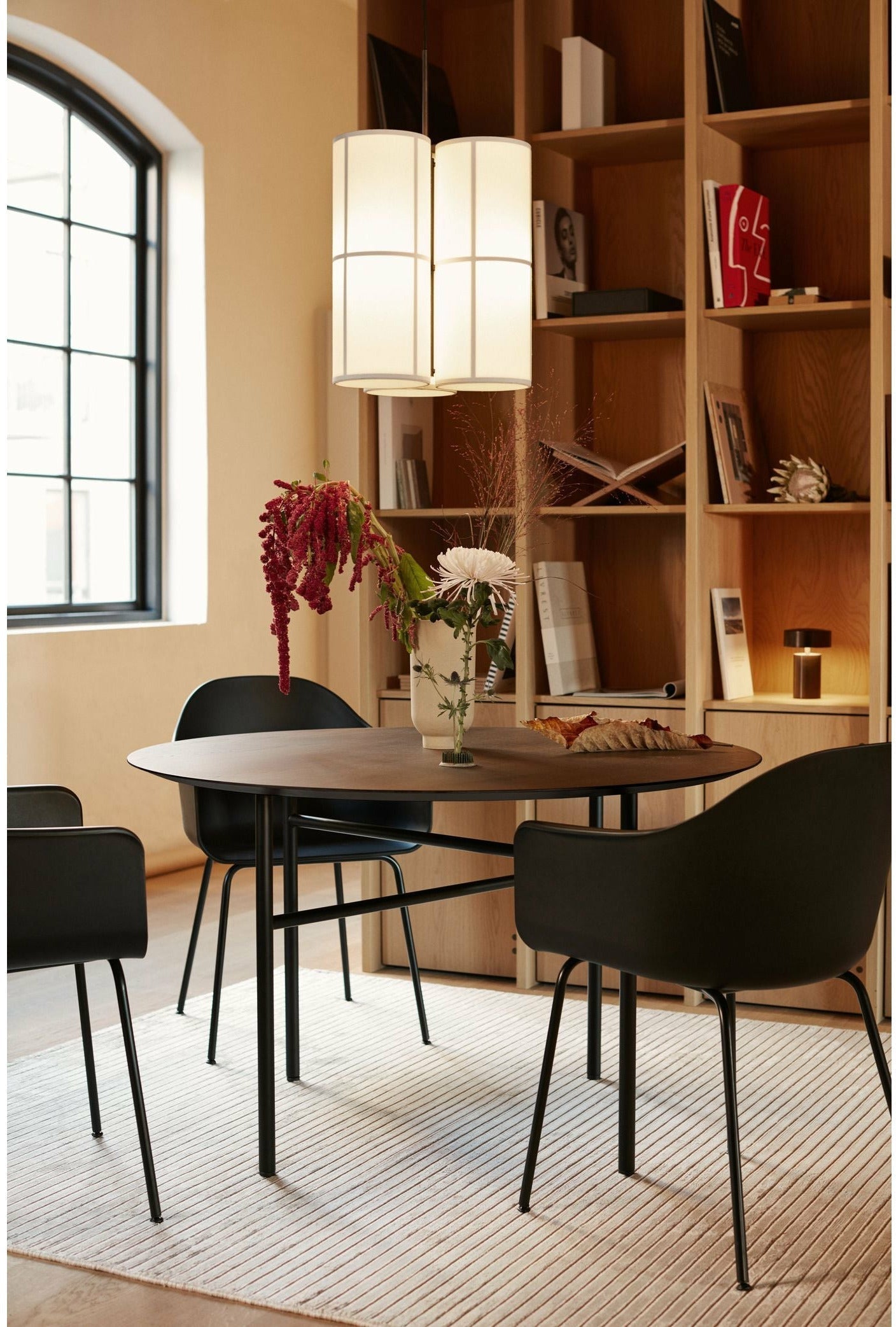 Audo Copenhagen Harbour Dining Dark Stained Oak, Burned Red