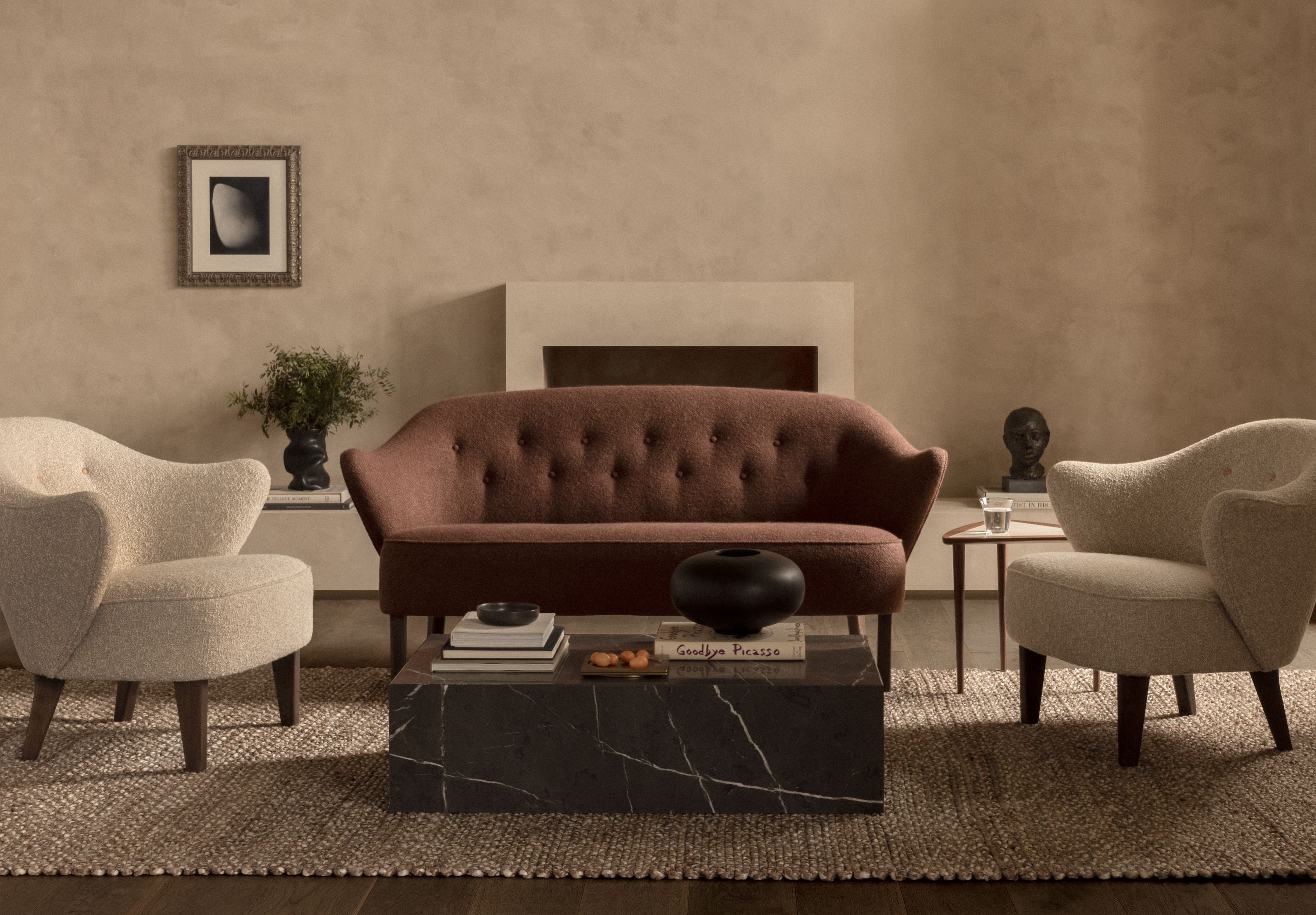 Audo Copenhagen Ingeborg Botones del sillón Vegetal, Sacho Zero 1/roble ahumado