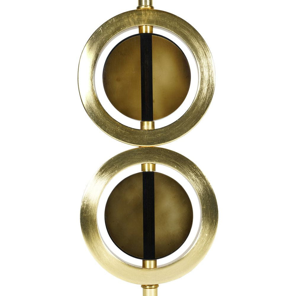 Authentische Modelle Art Deco Circle Lamp Circular Double, Gold