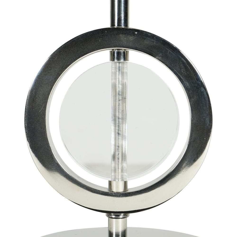 Authentische Modelle Art Deco Circle Lampe Rundschreiben Single, Silber