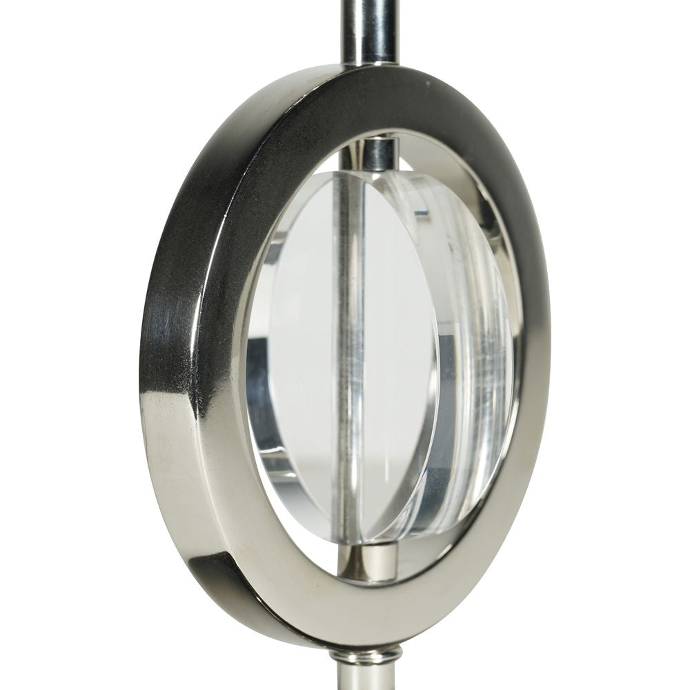 Authentic Models Art Deco Circle Lamp Circular Single, Silver