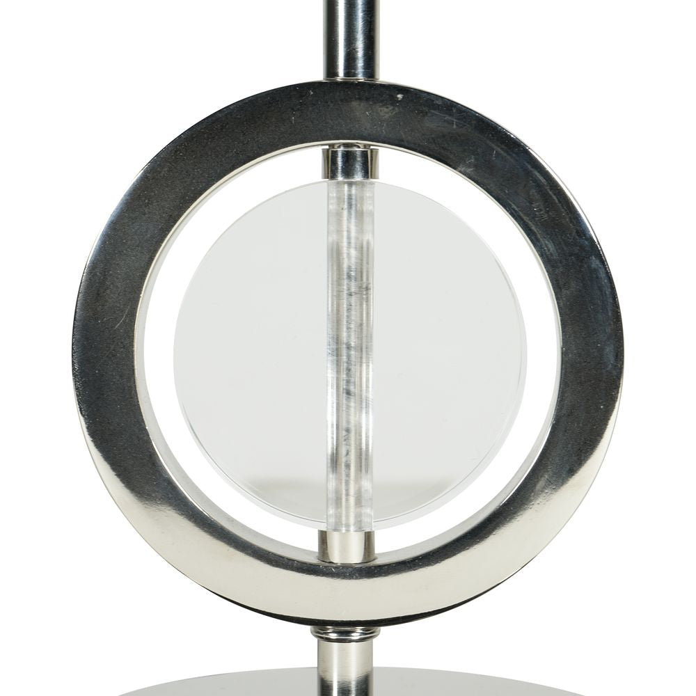 Modèles authentiques art déco cercle lampe circulaire, argent