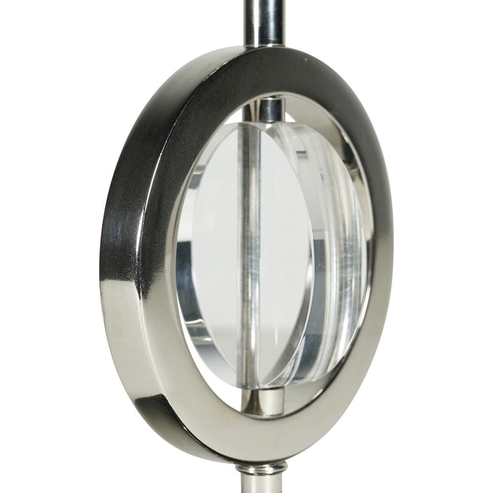 Autentiske modeller Art Deco Circle Lamp Circular Single, Silver