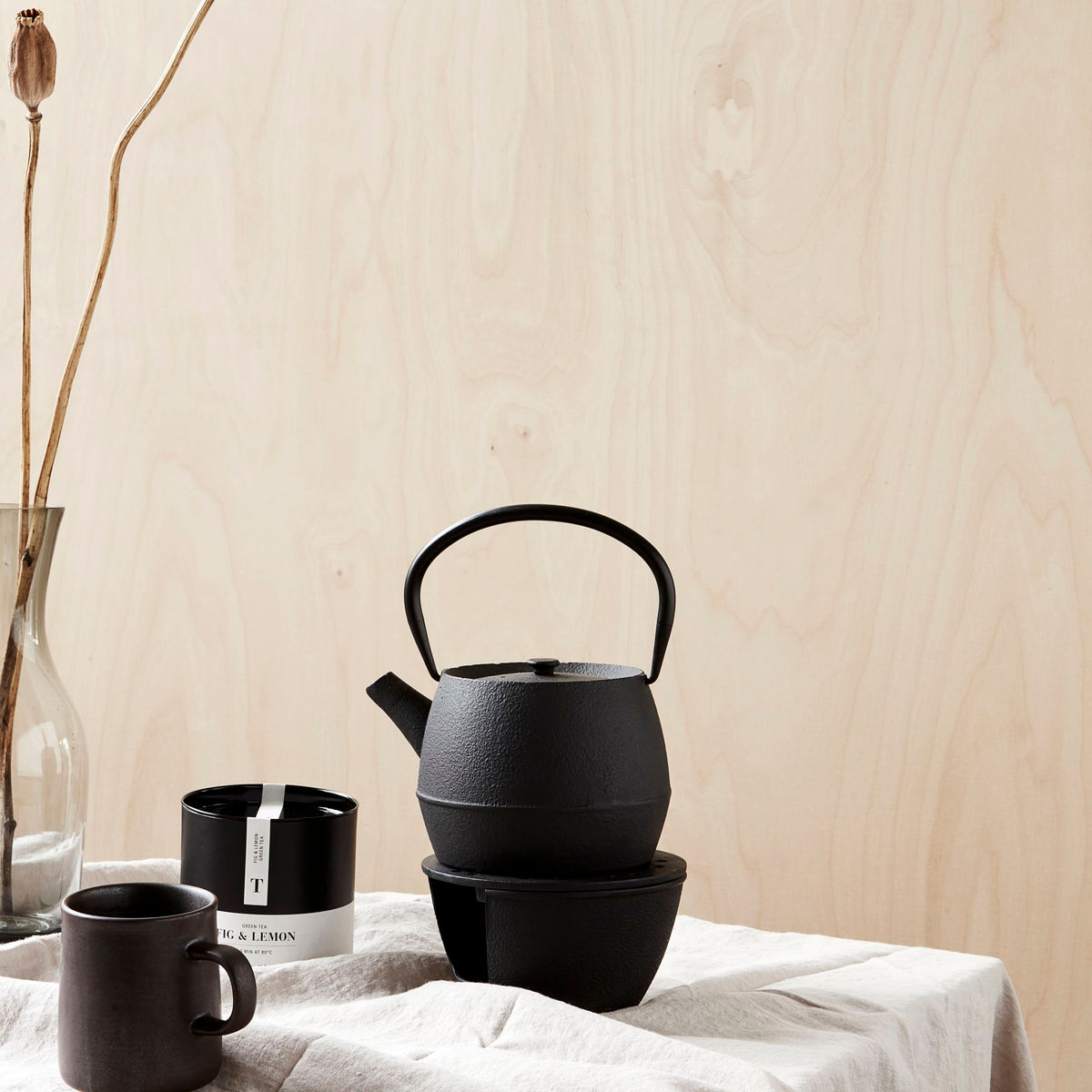 Nicolas Vahe Teapot, Nvcast, schwarz