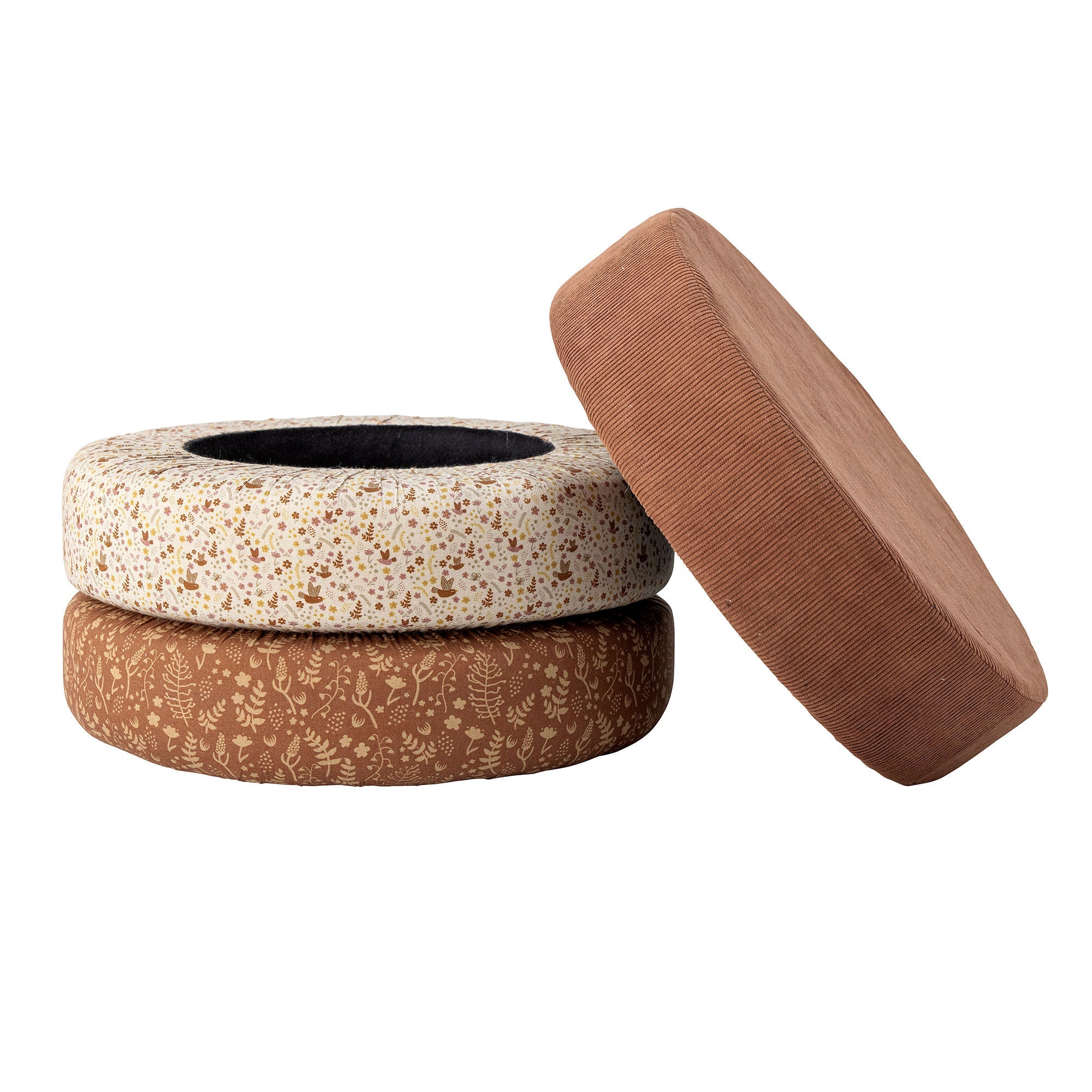 Bloomingville Mini Jo Pouf, Brown, Baumwolle