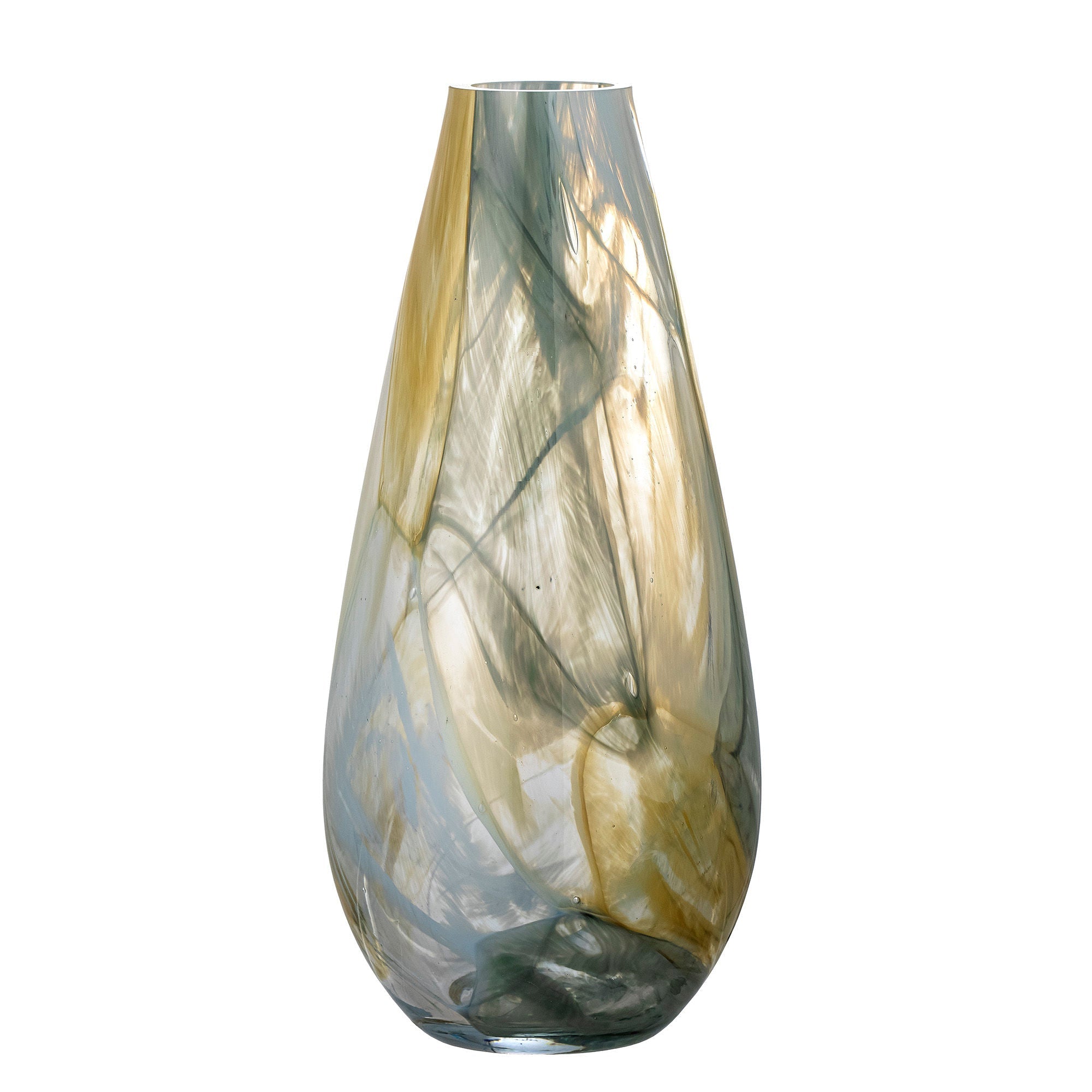 Creatieve collectie Lenoah Vase, Yellow, Glass