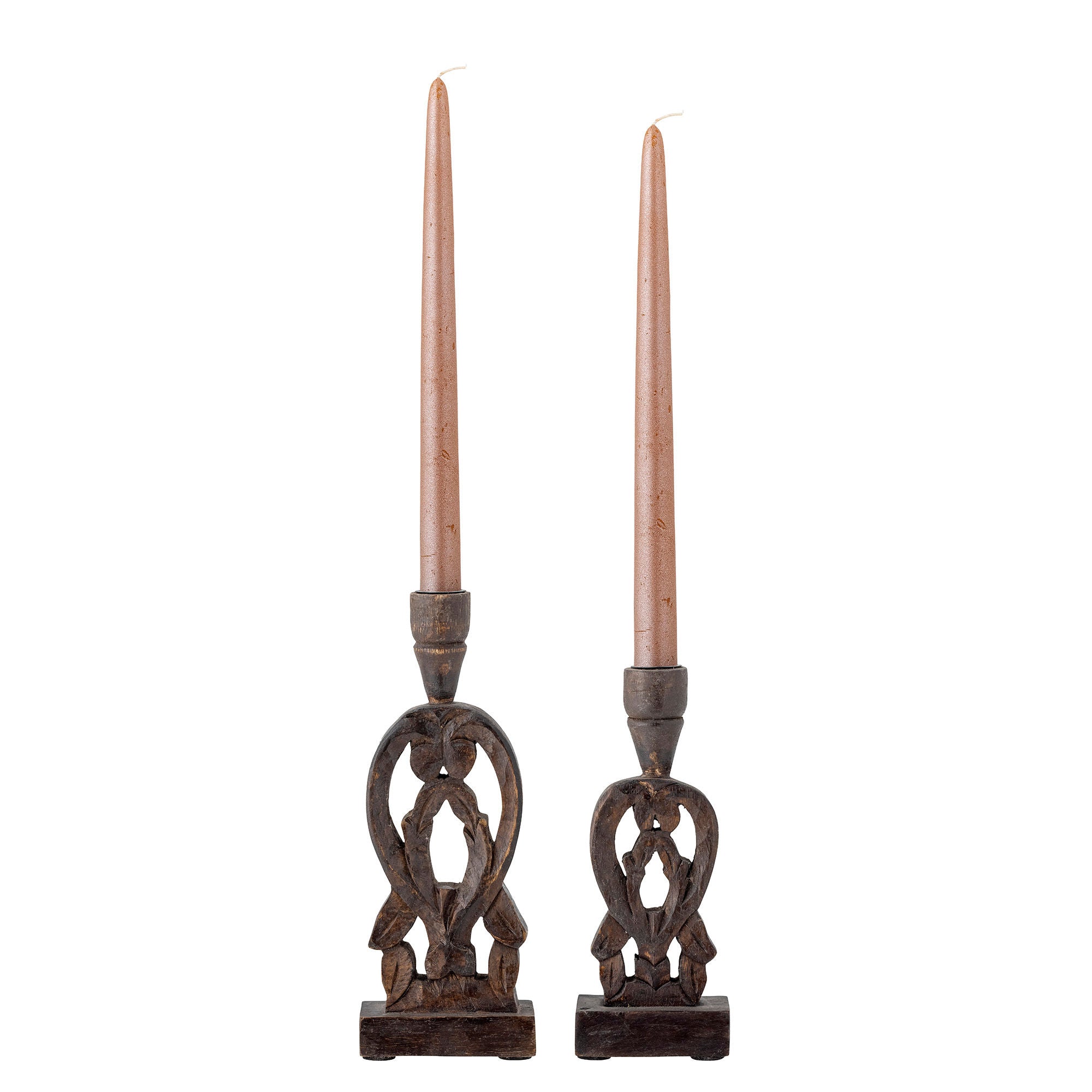 Kreativ samling Bernie Candle Holder, Brown, Mango