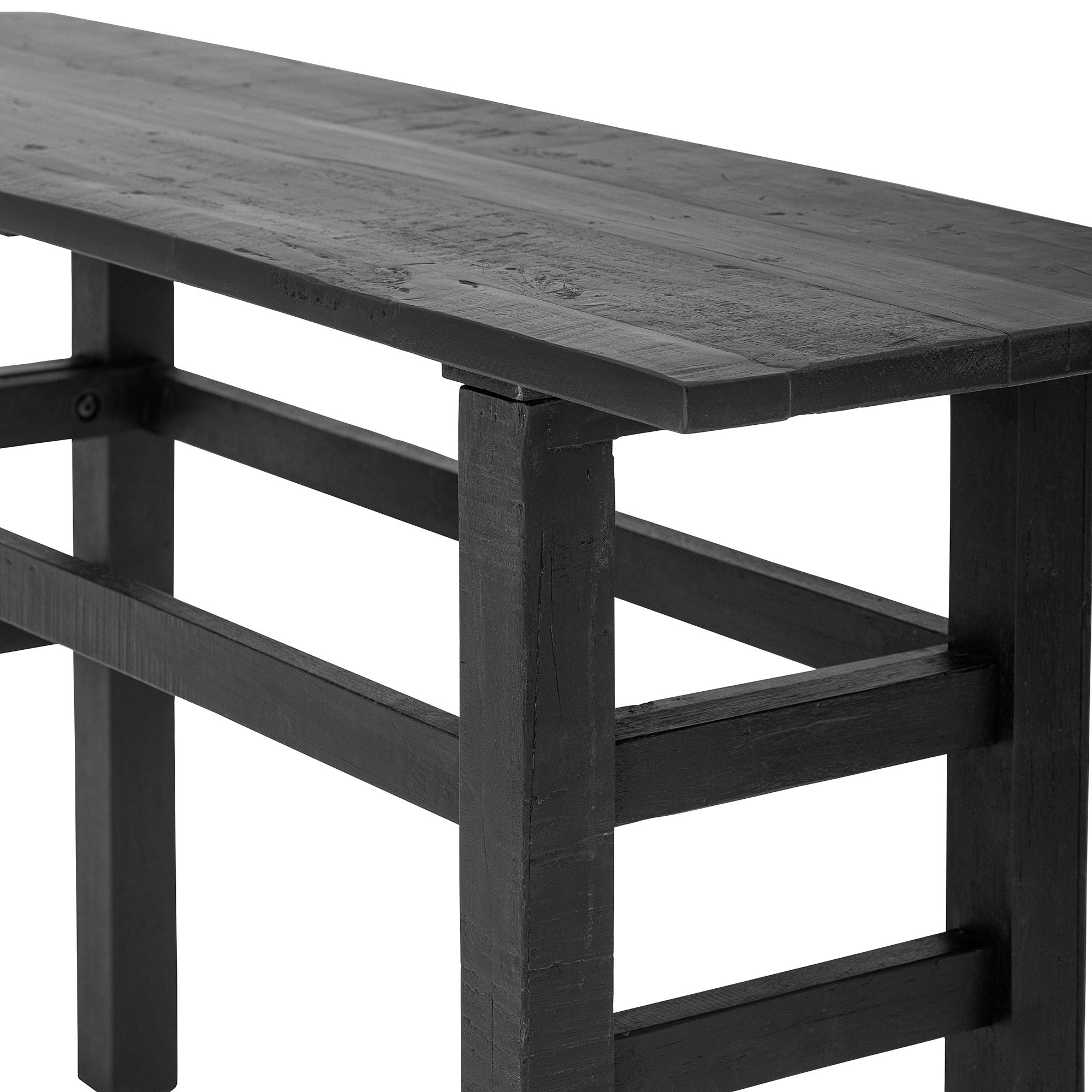 Mesa de consola Riber Bloomingville, negro, madera recuperada