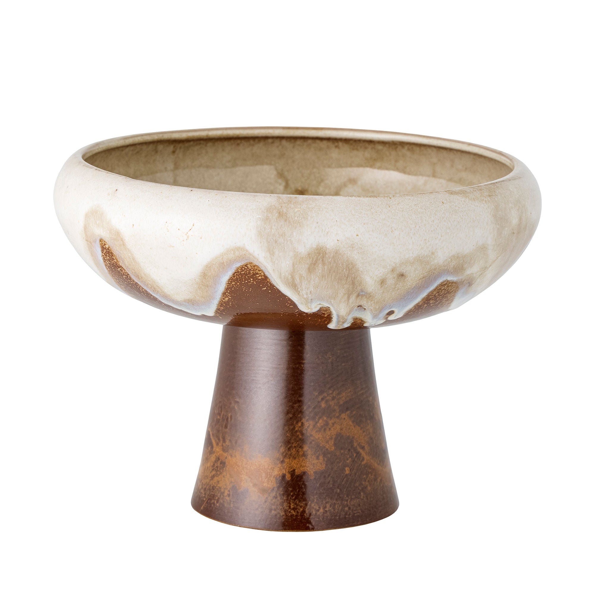 Kreative Kollektion Rivkah Pedestal Bowl, Brown, Steinzeug