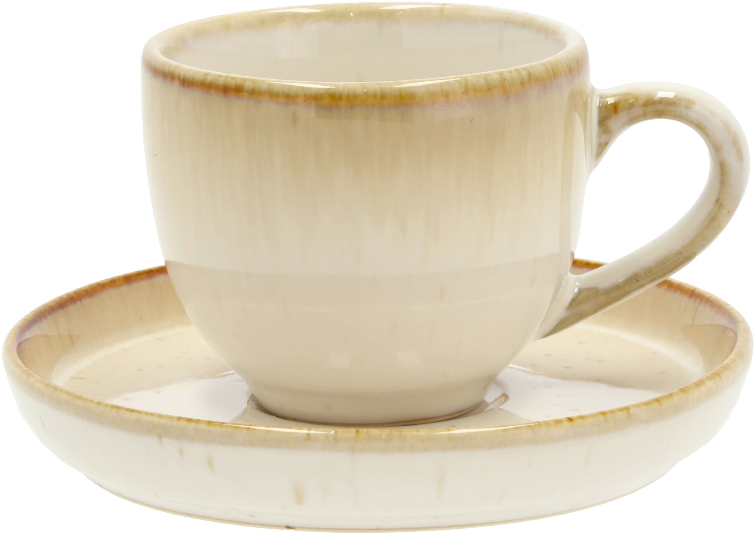 Bitz espresso cup med tallerken, creme