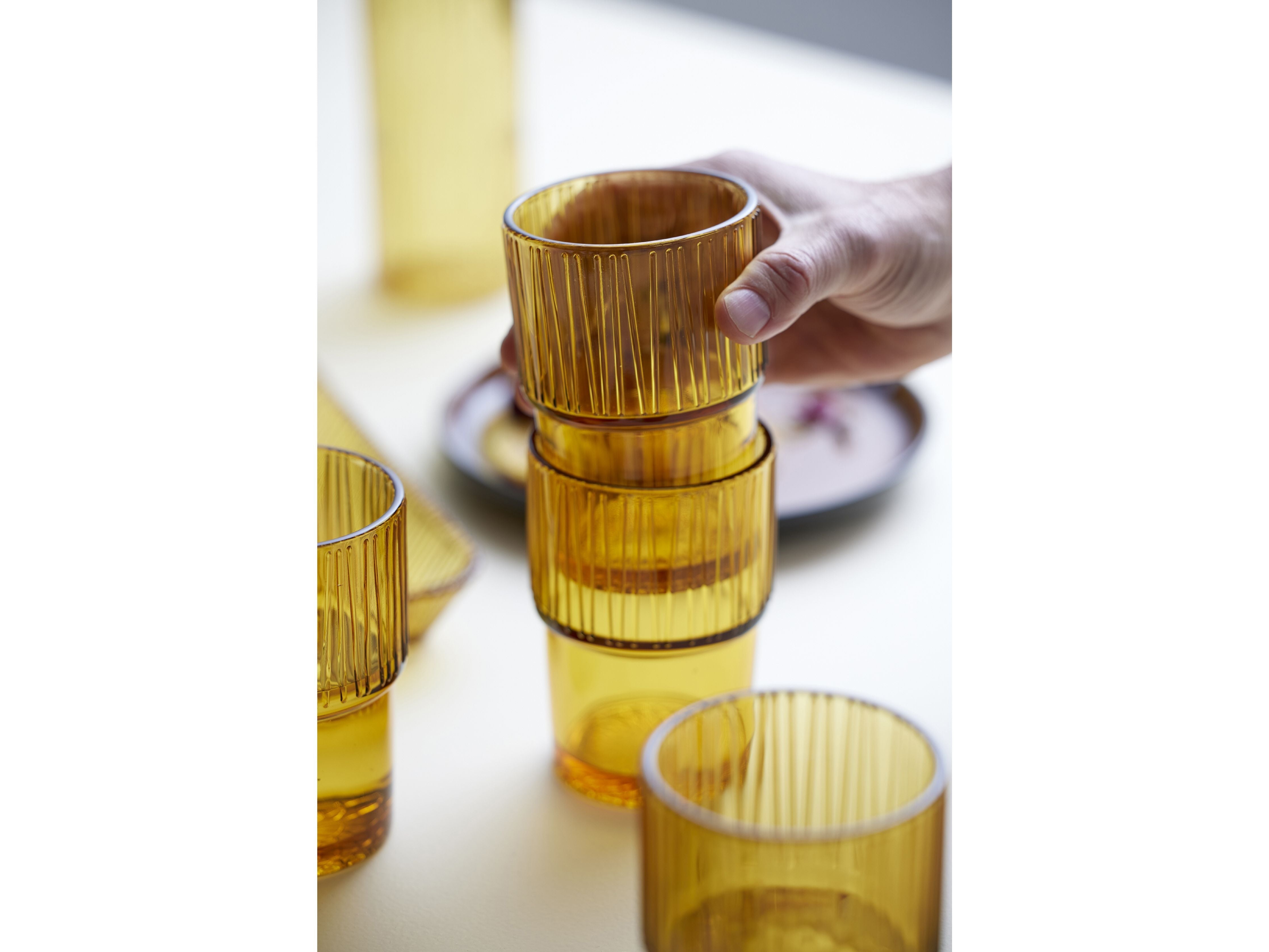 [product_category]-Bitz Kusintha Café Glass 12,5 Cm 38 Cl 4 Pcs, Amber-Bitz-5722000306788-30678-BIT-13