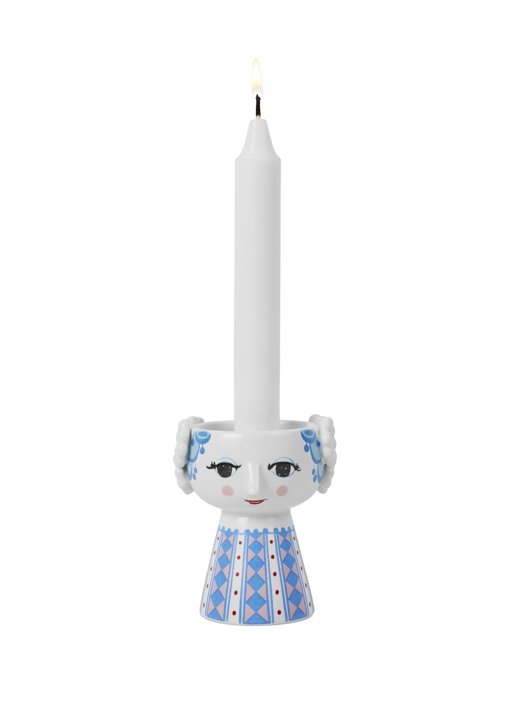[product_category]-Bjørn Wiinblad Eva Candle Holder H9.5 Cm, Blue-Bjørn Wiinblad-5709513565512-56551-BJO-6