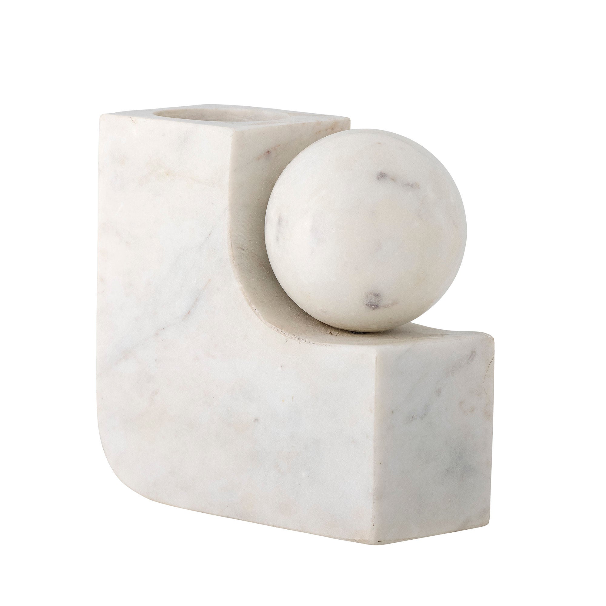 [product_category]-Bloomingville Abbelin Candle Holder, White, Marble-Bloomingville-5711173313839-82054463-BLO-3