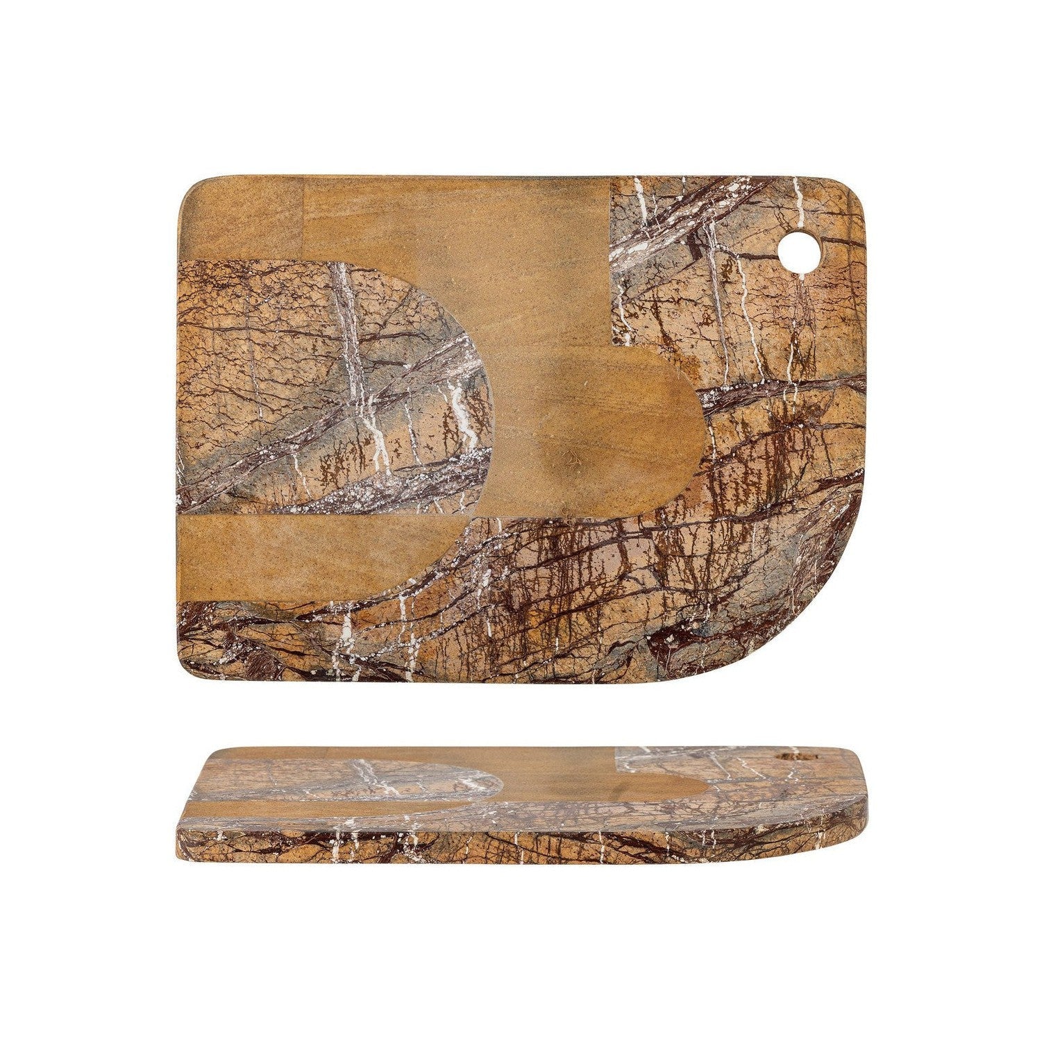 Bloomingville Abrianna Cutting Board, Brown, Marble