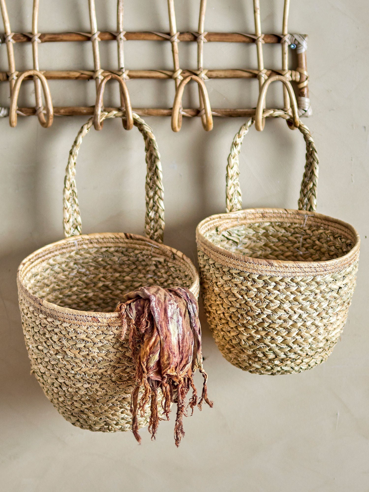 [product_category]-Bloomingville Amia Wall Basket, Nature, Seagrass-Bloomingville-5711173320820-82064378-BLO-4