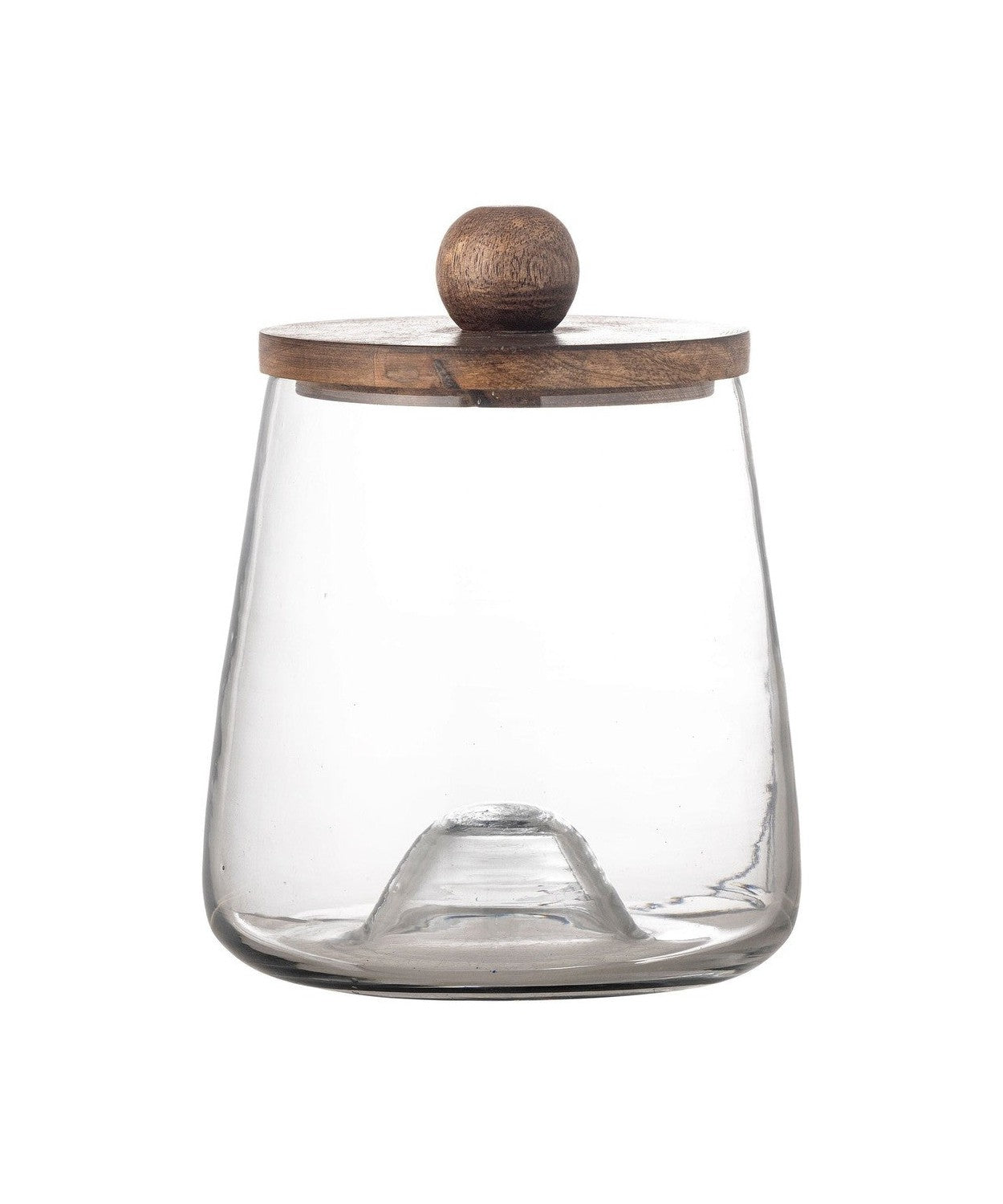 Bloomingville Asami Jar m/låg, klart, genanvendt glas