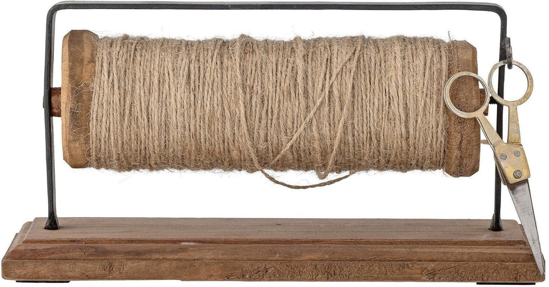 [product_category]-Bloomingville Barni Bobbin w/Jute & Scissors, Brown, Reclaimed Wood-Bloomingville-5711173313952-82064074-BLO-1