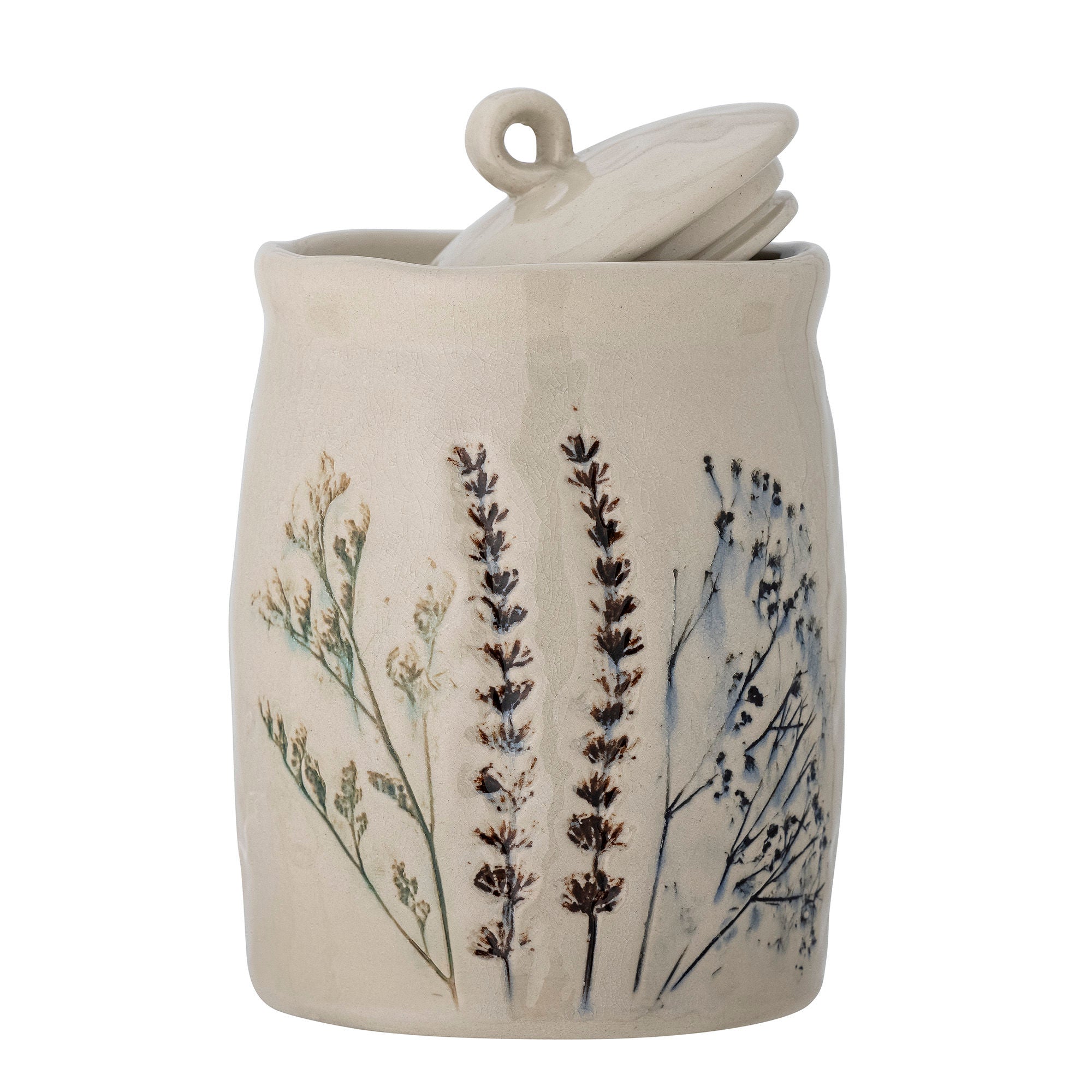 [product_category]-Bloomingville Bea Jar w/Lid, Nature, Stoneware-Bloomingville-5711173281015-82053030-BLO-2