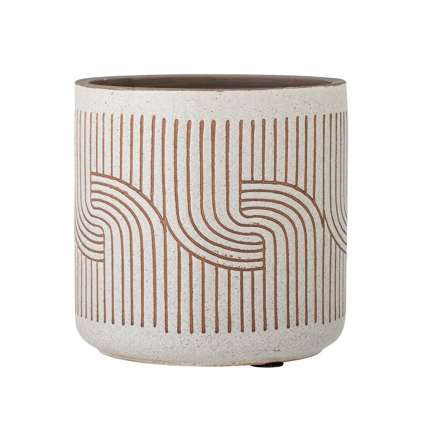 Bloomingville Cenzia Deco Flowerpot, branco, terracota