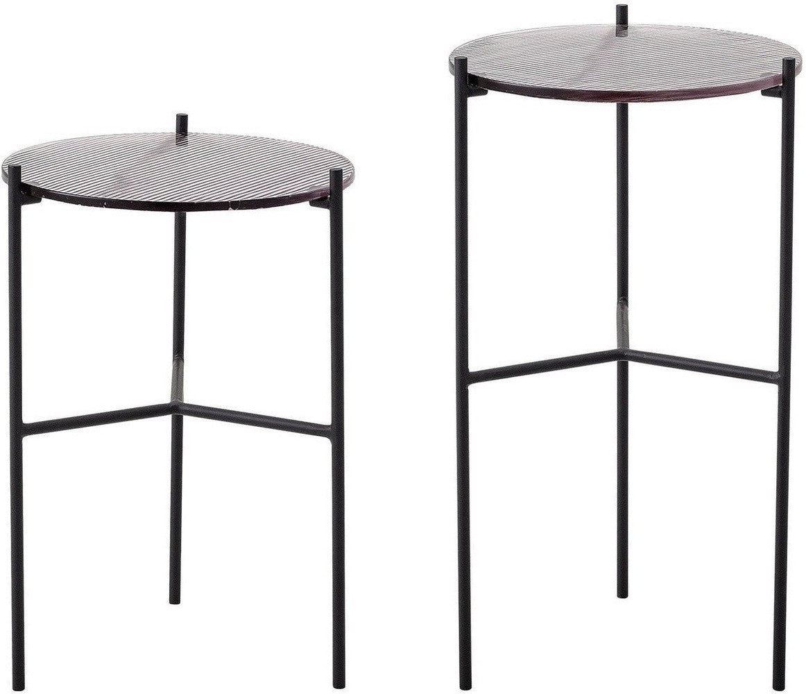 Bloomingville Cille Side Table, Grau, Glas