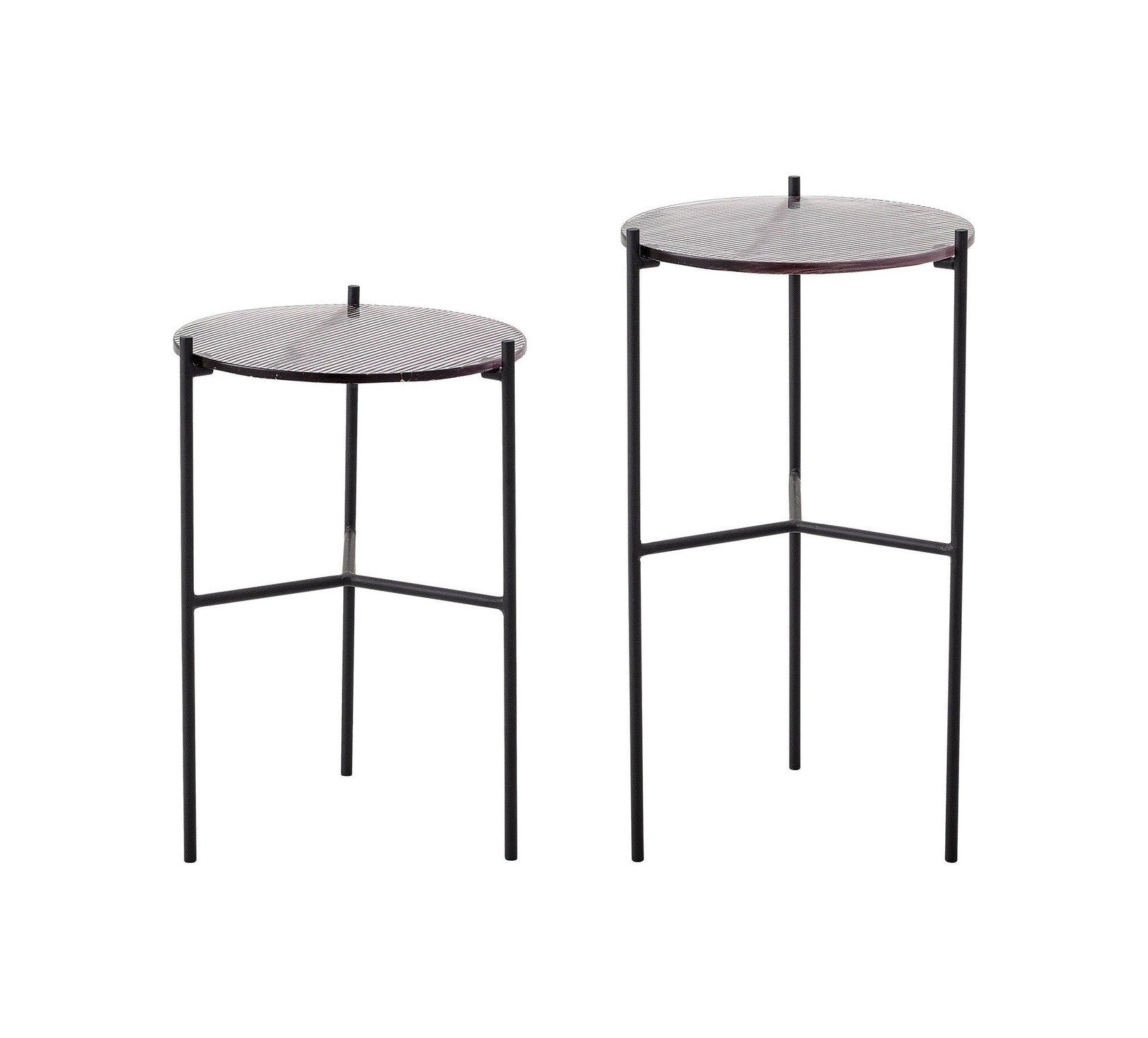 Bloomingville Cille Side Table, Grau, Glas