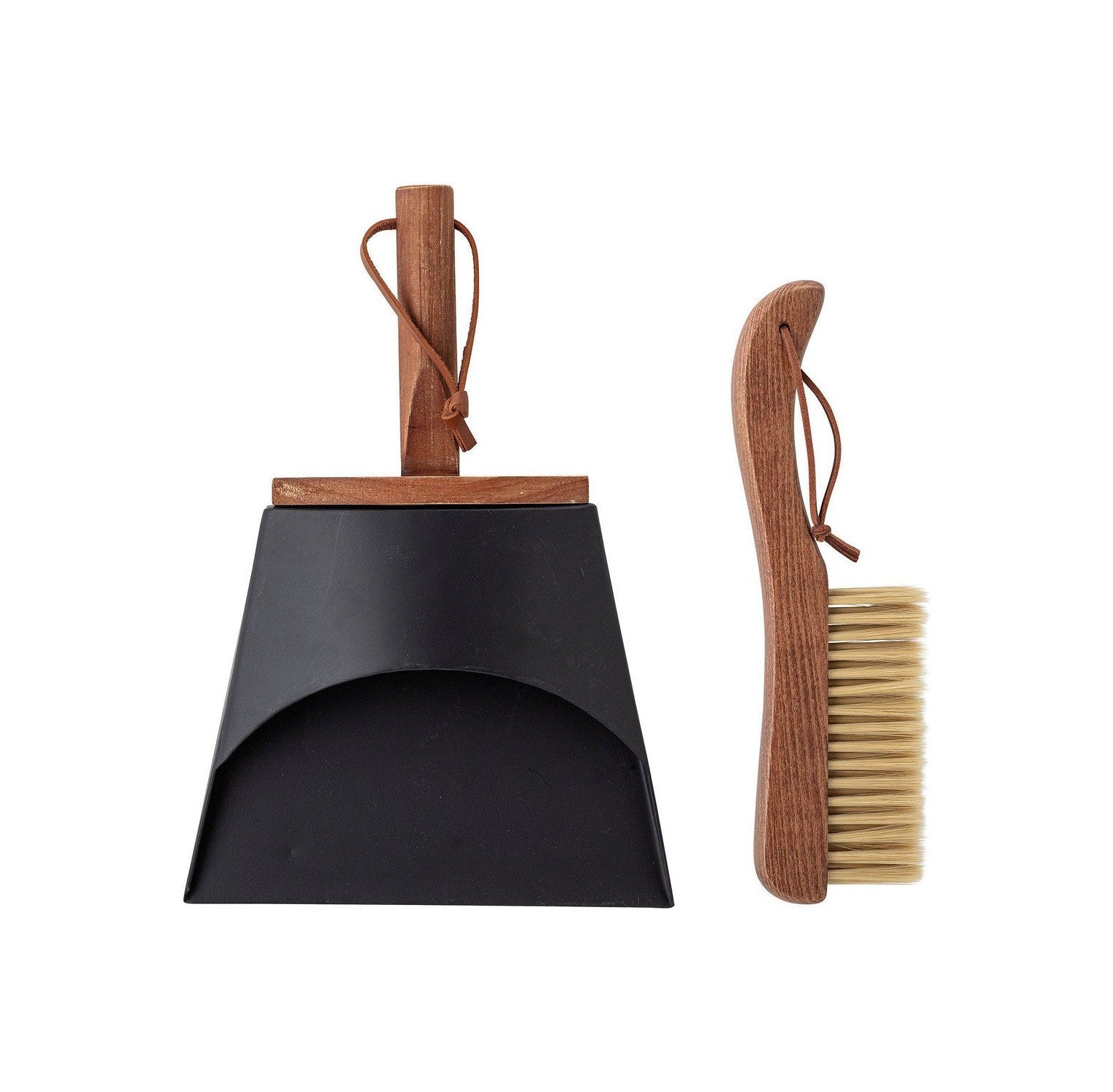 Bloomingville Reinigung Dustpan & Besen, Braun, Buchen