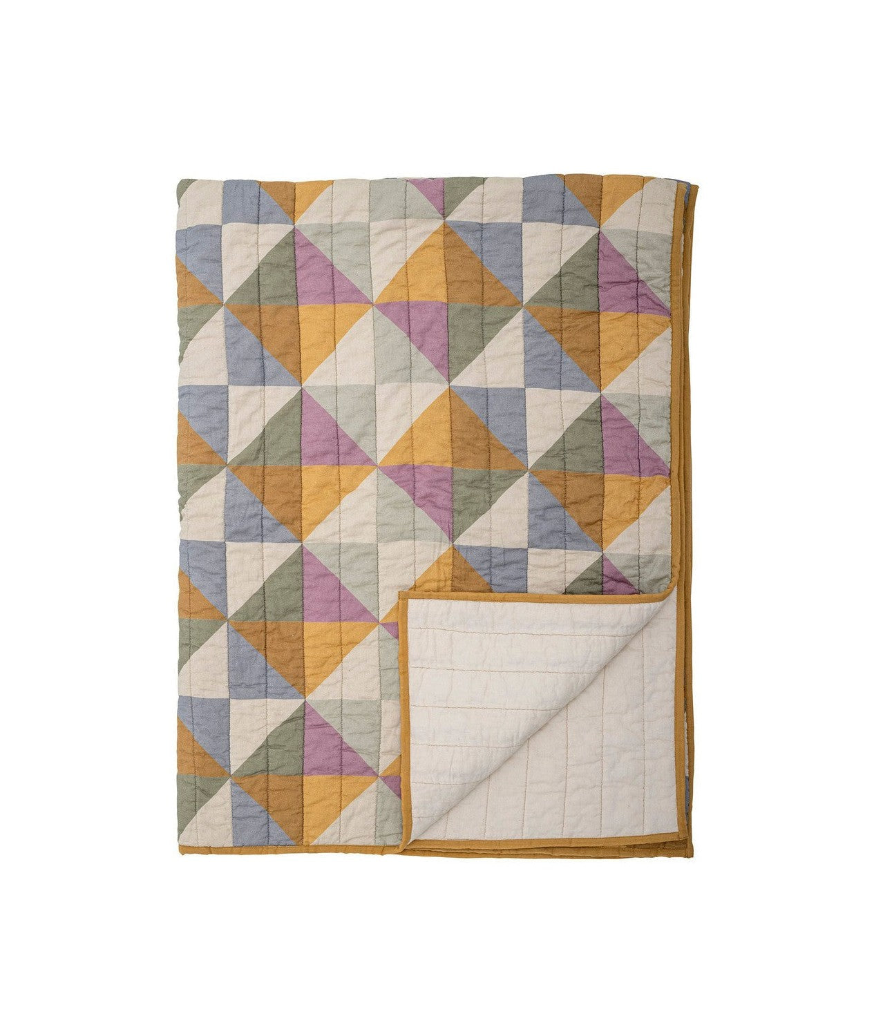 Bloomingville Crewe Quilt, Yellow, Cotton Oeko-Tex®