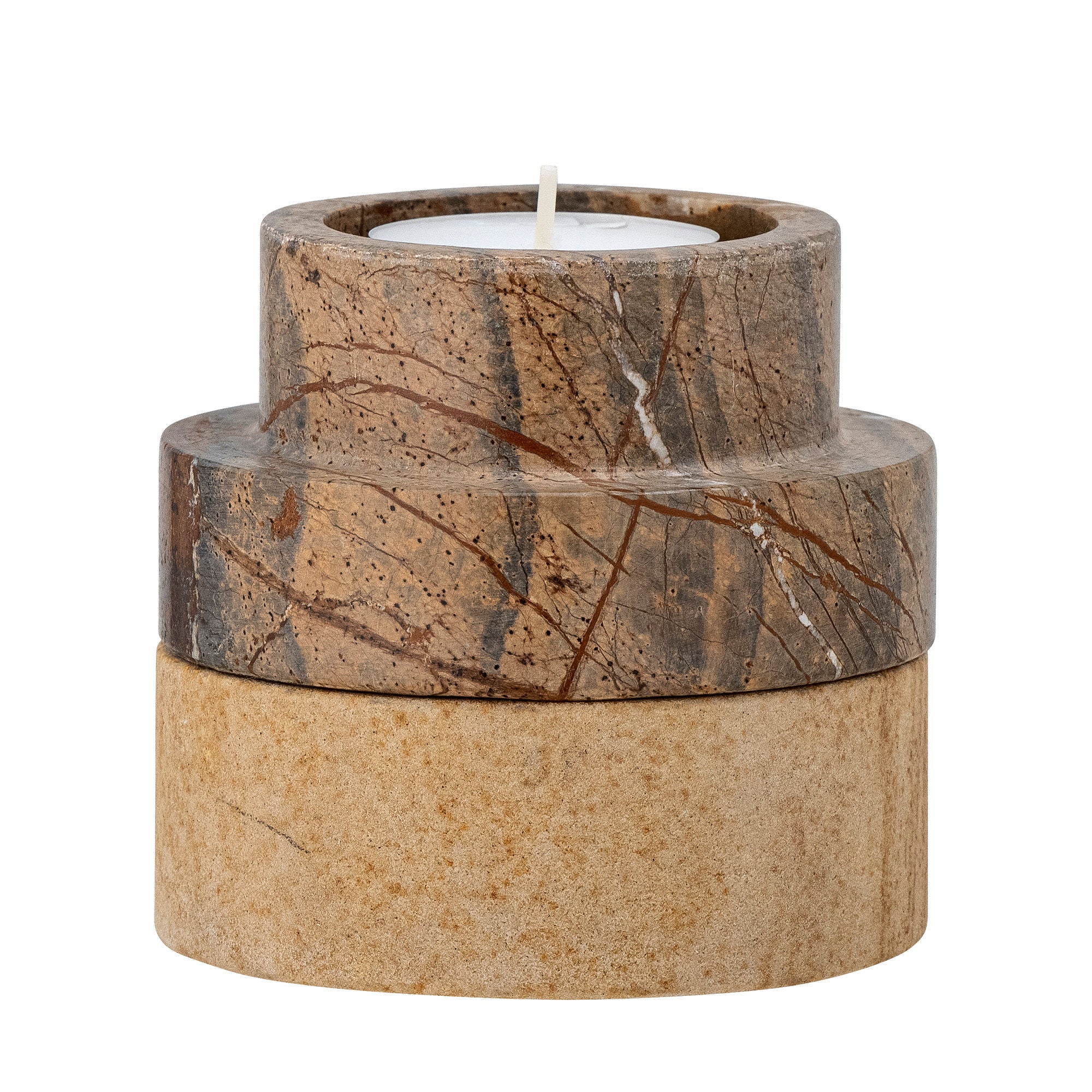 [product_category]-Bloomingville Dalin Votive & Candle Holder, Brown, Sandstone-Bloomingville-5711173299614-82054423-BLO-5