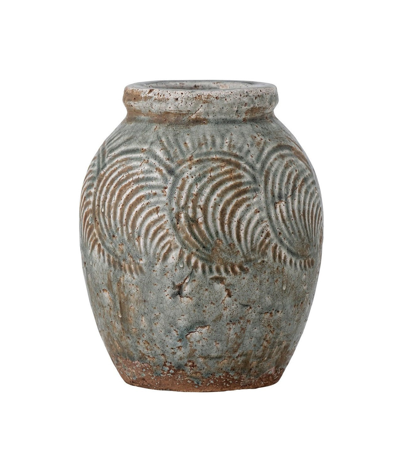 Bloomingville Damian Deco Vase, vert, terre cuite