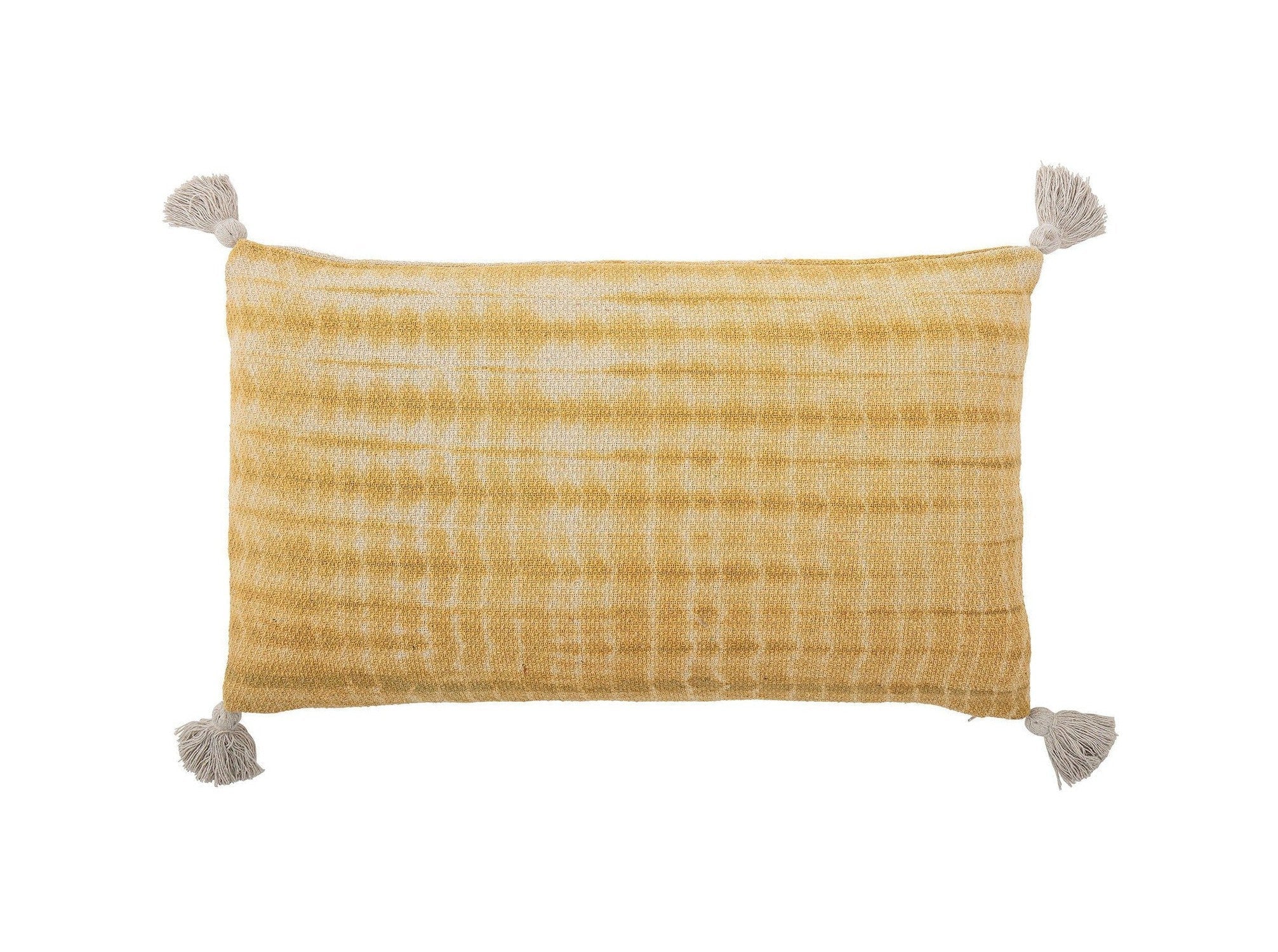 Bloomingville Decia Cushion, jaune, coton recyclé